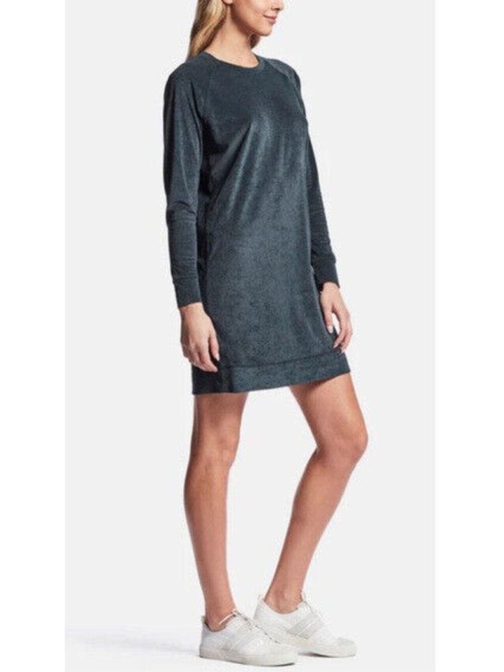 James Perse Raglan Velvet Sweatshirt Dress S $275